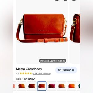 Portland Leather Chestnut Crossbody Bag